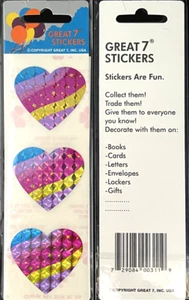 12 Packungen Prismatisches Herz mit Regenbogen Aufklebern, "Tolle 7" Sticker, PPZ6022 - Bild 1 von 9