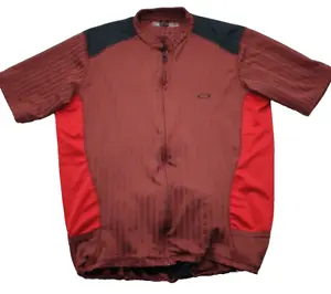 Oakley Cycling / Running Jersey Burgundy Full Zip Large (Fits Like A Medium) - Picture 1 of 13