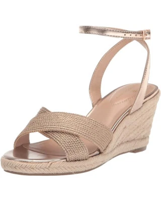 Bandolino Jestter 2 楔形凉鞋玫瑰金 7.5 全新带盒 — 第 1/4 张图片