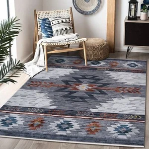 Southwestern Rug Navajo Native American Inspired Modern Faded Tribal carpet - Picture 1 of 38