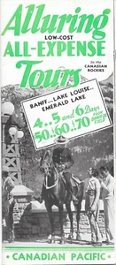 Folleto/folleto de viaje canadiense del Pacífico de la década de 1930 banff, lago louise - Imagen 1 de 8