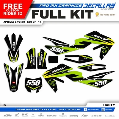 Adesivos adesivos gráficos APRILIA SXV 550 2007 2014 2015 2016 2017 MX Decallab - Imagem 1 de 3