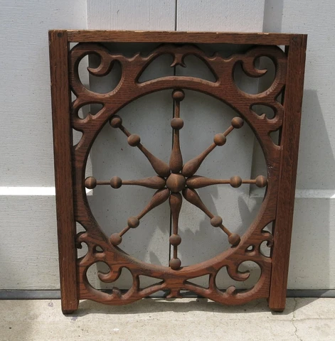 Vtg Wooden Victorian Style Gingerbread Decorative Architectural Fretwork 18 x 15 Cover