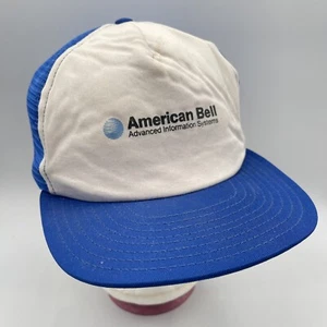 Vintage Rare American Bell AIS AT&T 80's AJD Snapback Mesh Trucker Cap Hat - Picture 1 of 12