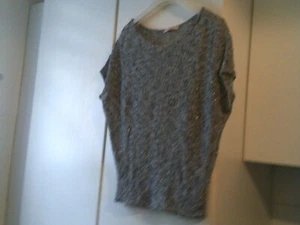 Damenpullover kurzarm gr S bis M silber mit Glanz Lonis - Bild 1 von 1