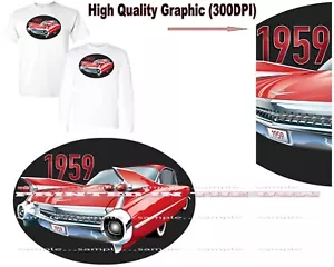 Camiseta Cadillac Coupe de Ville Vintage 1959 Modelo Digital Gráfico Arte Coche S-5X - Imagen 1 de 5