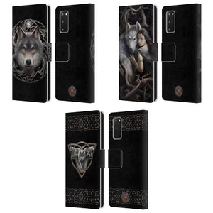OFFICIAL ANNE STOKES WOLVES 2 LEATHER BOOK WALLET CASE FOR SAMSUNG PHONES 1 - Picture 1 of 9