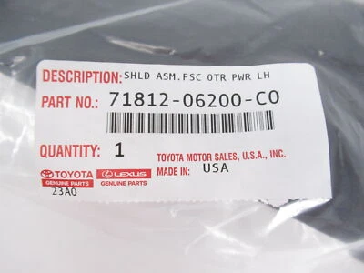 Panel de moldura de asiento delantero izquierdo genuino OEM Toyota 71812-06200-C0 Foto 1 de 4