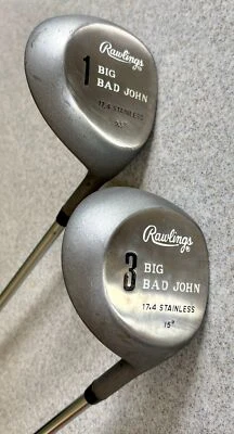 Rawlings Big Bad John Driver and 3 Wood Stainless Steel - Image 1 of 4