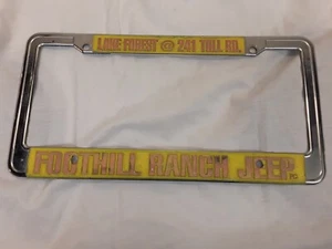 Foothill Ranch Jeep Lake Forest, CA Car Dealership Metal License Plate Frame - Picture 1 of 3