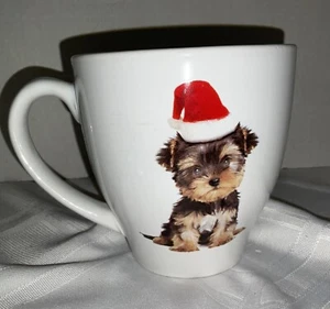 Weihnachten Yorker Hund Kaffee große Tasse Tasse Nikolausmütze Home Essentials - Bild 1 von 8