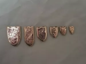 "Punte fibbia sovrapposta Western sterling--7 taglie disponibili (da 3/8"" a 1") - Foto 1 di 6