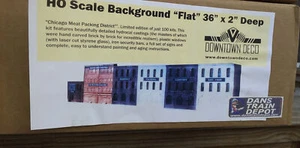 Downtown Deco HO Chicago Meat Packing District LE Flat Background Buildings Kit! - Picture 1 of 2