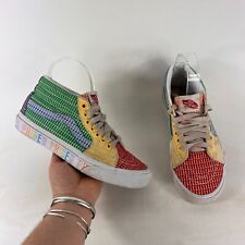 Vans pride sk8 mid women’s size 6.5 multi colored athletic shoes rainbow sneaker
