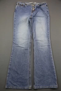 Vintage Women's Express Jeans Hipster Flare No Belt Loop Size 1/2 S (28x29) - Picture 1 of 6