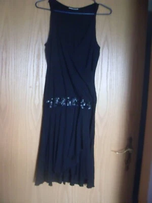 schwarzes Damen Kleid Mädchenkleid Sommerkleid Pailletten Gr. 36/38? - Bild 1 von 4