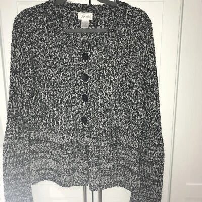 Cárdigan suéter para mujer Foxcroft talla L poliéster, algodón, acrílico y lana. Foto 1 de 4