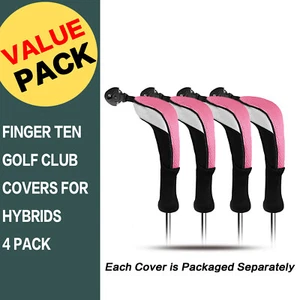 4XGolf Club Head Covers Woods Hybrids Headcovers with Interchangeable Number Tag - Picture 1 of 17