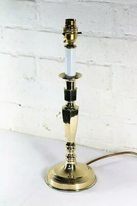 Vintage Brass Table Lamp An English Antique Candlestick Style Side Lamp - Picture 1 of 10