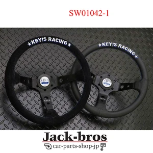 KEY'S RACING Genuine Original steering wheel deep type 350mm suede SW01042-1 - Picture 1 of 4