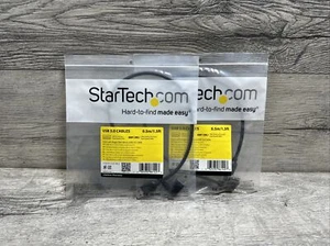 Lot 2 StarTech 3ft SuperSpeed USB3.0 Type-A to USB Micro Type-B Cable Black L48 - Picture 1 of 2