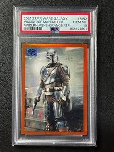 VISIONS OF MANDALORE PSA 10 2021 STAR WARS GALAXY MANDALORIAN VISIONS ORANGE /25 - Picture 1 of 2