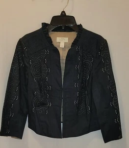 NWT ANN TAYLOR LOFT Women's  SIZE 0, BLACK, DRESSY SHIRT/JACKET - Picture 1 of 4