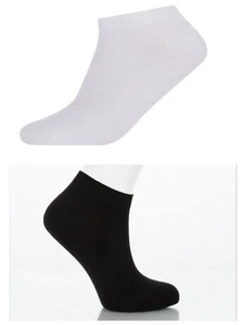 3-6-12 Pack Herren Sneaker Bambus Socken Viskose ohne Naht Schwarz Weiß A-07 - Bild 1 von 5