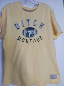 MAGLIETTA DITCH PLAINS MONTAUK GIALLA, CALCIO unisex grande sport 1970 - Foto 1 di 7