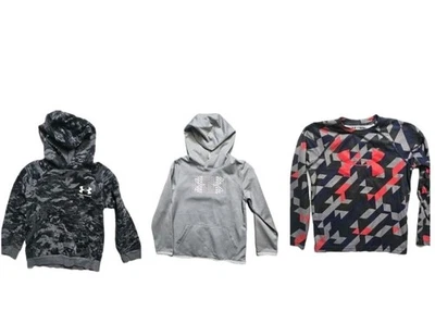 Under Armour Boys Hoodie Small Youth  Gray Lot Of 3 - Image 1 of 4
