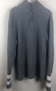 Banana Republic Sweater Men’s XL Ribbed Gray Knit Mock Neck Long Sleeve - Picture 1 of 10