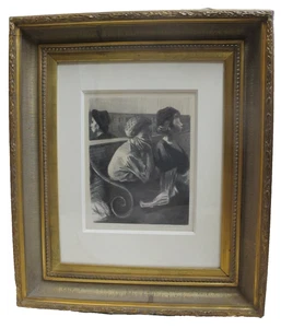 RAPHAEL SOYER signierter gerahmter figürlicher Lithographie Druck EISENBAHN WARTEZIMMER - Bild 1 von 9