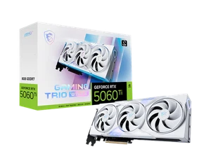 Carte graphique MSI GeForce RTX 5060 Ti 8G GAMING TRIO BLANC - Photo 1/5