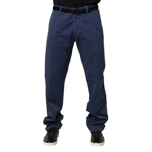 METRICO Pants Blue Mid Waist Straight Chino Men Trouser IT54/W40/XL RRP 180usd - Picture 1 of 6