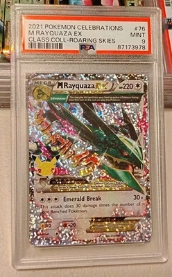 PSA 9 M Rayquaza EX Celebrations Classic Collection Roaring Skies - Image 1 of 2