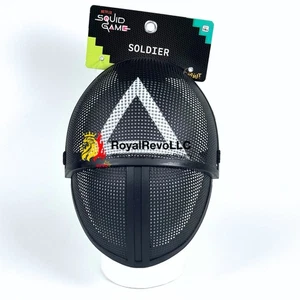 [01821461 ] Spirit Halloween Squid Game Triangle Soldier Guard Mask Black OSFM - Picture 1 of 5