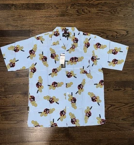 Vintage Rocawear Button Down Shirt XL All Over Print 90s Y2K Rap Jay Z Urban NYC - Picture 1 of 2