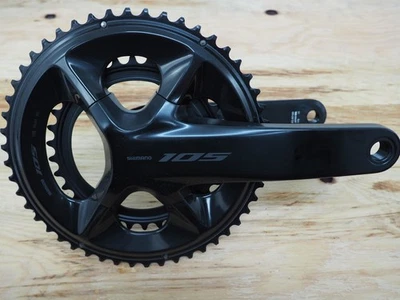 New! Shimano 105 12-Speed 50-34T 175mm FC-R7100 Road Bike Crankset Black - Image 1 of 4