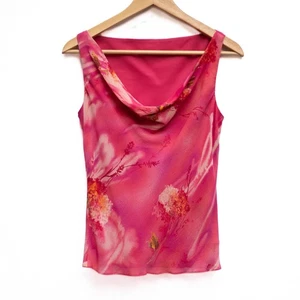 Vintage Y2K Lafayette 148 New York Seide Blumen Bluse Top Damen PS rosa Hortensie - Bild 1 von 6