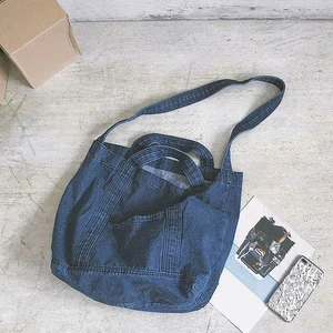 Denim Fabric Handle Bag Retro Crossbody Bag denim fabric bag retro bag - Bild 1 von 12