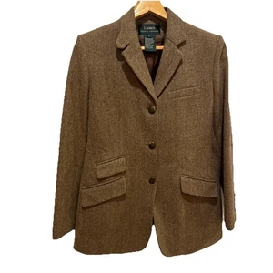 Lauren Ralph Lauren 100% Lambs Wool Blazer Women’s 8 Single Breast - Picture 1 of 12