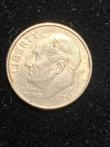2021 P Mint Roosevelt Dime With Die Chip Errors - Picture 1 of 5