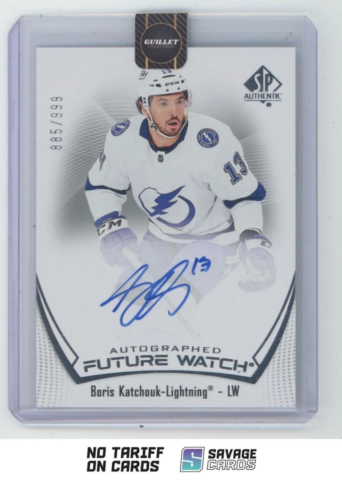 2021-22 SP Authentic Future Watch Auto Boris Katchouk /999 . #154 Tampa Bay - Image 1 of 3
