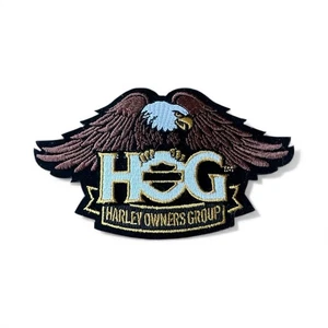 Harley-Davidson Eagle Gold Patch HOG  Owners Group USA 5“ by 3” Iron patch small - Picture 1 of 1