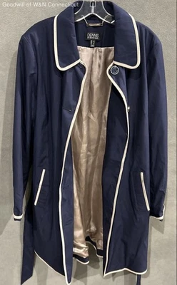 dennis basso Coat Size L Men Regular Navy Basic Coat - Image 1 of 4