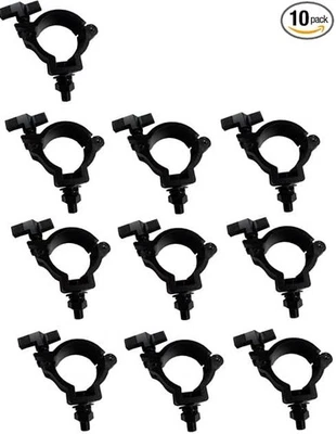 10 Pack Black Truss Clamps,Aluminum Alloy DJ Light Clamp,Fits O.D. 2 Inch Truss - Image 1 of 3