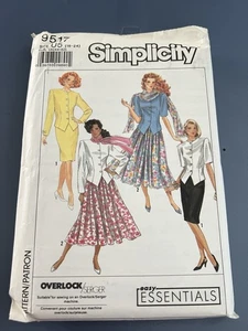 Simplicity Easy Essentials 9517 Skirts, Jacket & Scarf Patterns- 16-24-Uncut - Picture 1 of 4