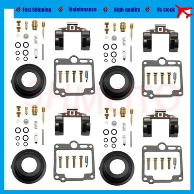 4x FOR Yamaha FJ1200A ABS 1992-1993 Carburetor repair kit Set diaphragm Float - Image 1 of 4