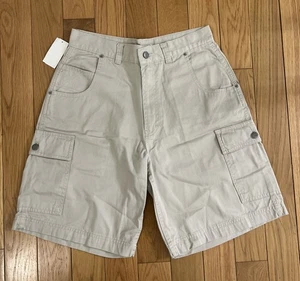 Vintage NOS Y2K Badge Herren Jeansshorts Khaki Größe 30 - Bild 1 von 5