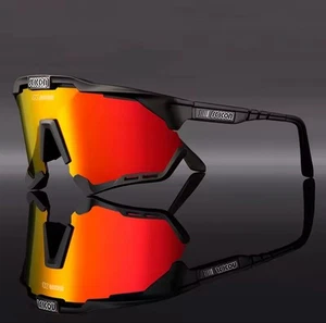 Luxury Scicon Aeroshade XL Sports Performance Cycling Sunglasses (Black/Red) - Picture 1 of 6